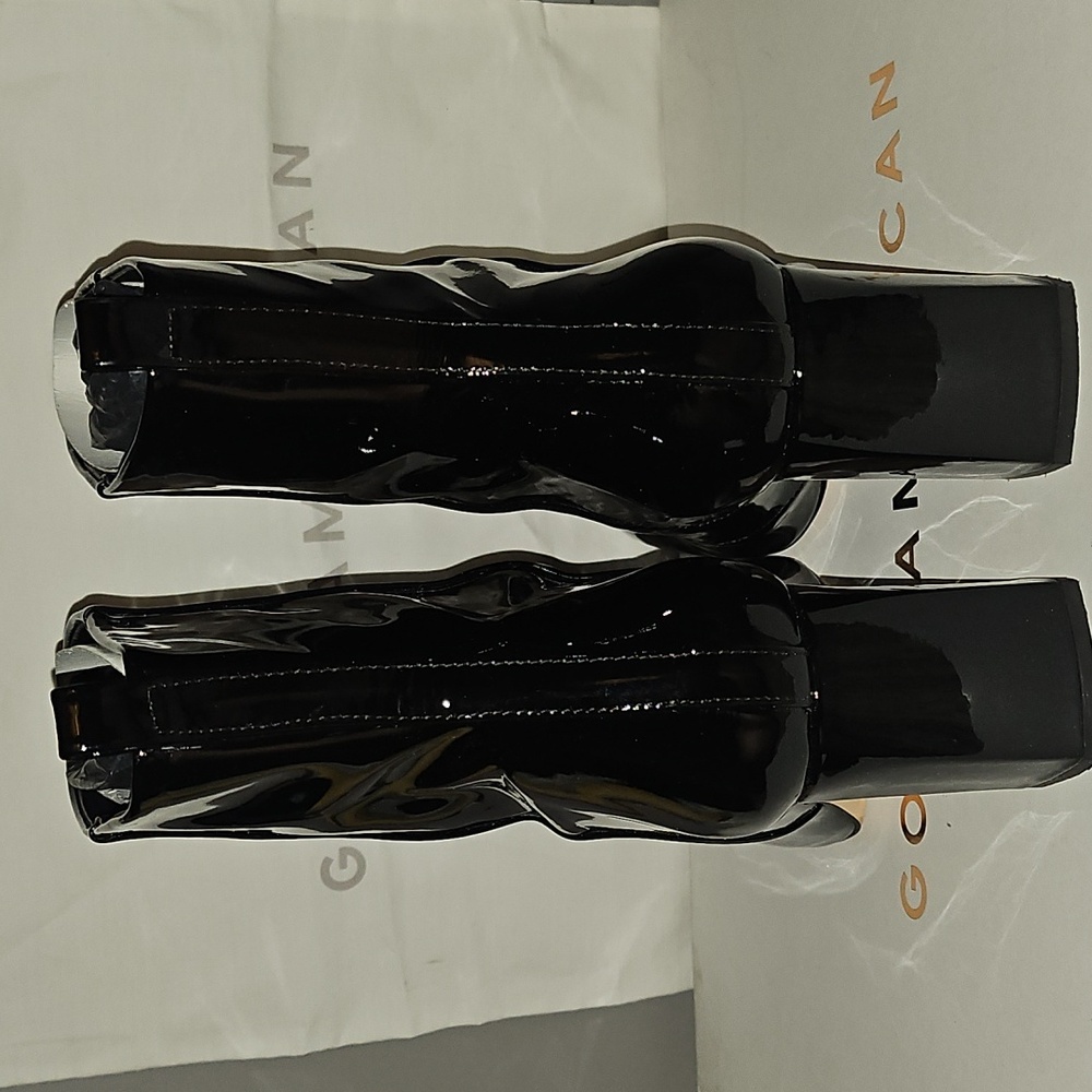 Good American patent leather Black Ankle Boots 9.5 - Picture 5 of 16